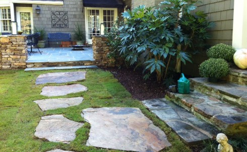 residential stone walkway